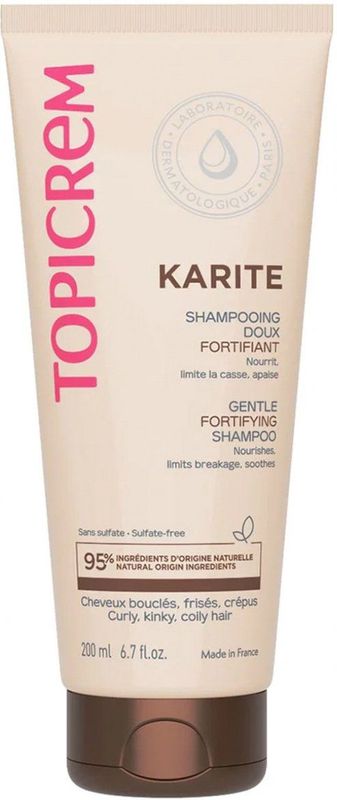 Topicrem - Karité Gentle Fortifying Shampoo - 200ml - Sheaboter - Amla-extract