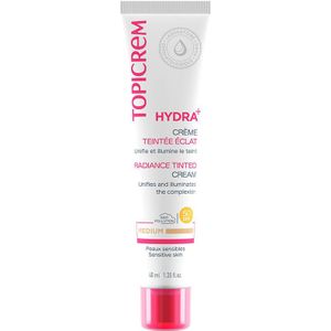 Topicrem Face Care Dagcrème Hydra+ Radiance Tinted Cream Medium 40ml