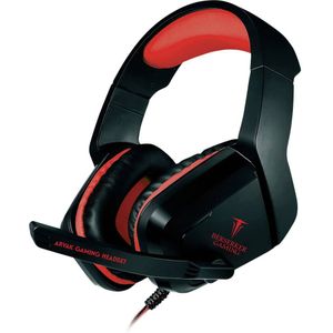 Berserker Gaming AVRAK Over Ear headset Gamen Kabel Stereo Zwart, Rood