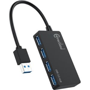 Hub USB v3 3.0, 4 poorten, zwart