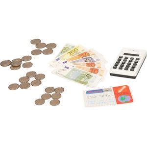Speelgeld set - met rekenmachine en bankpasje - Winkeltje spelen