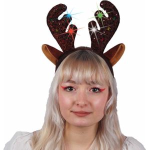 Kerst rendier gewei diadeem / haarband met verlichting