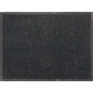 Luance Deurmat - grijs - 80 x 60 cm - voor binnen - PVC / polyester - droogloopmat - Deurmatten