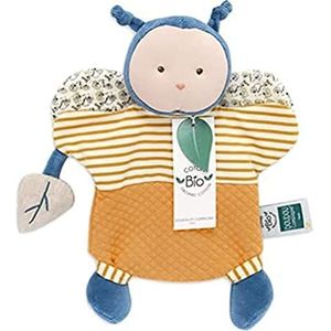 Doudou et Compagnie - Biologische bijen pollen - handpop - 25 cm - geboortegeschenk - geel en beige - DC3849