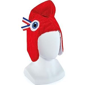 Doudou et Compagnie - Officiële mascotte van de Olympische en Paralympische Spelen van Parijs 2024 - Frygische muts - rood - 24 cm L x 1 cm B x 30 cm H; 30 gram - vanaf de geboorte - Gemaakt in