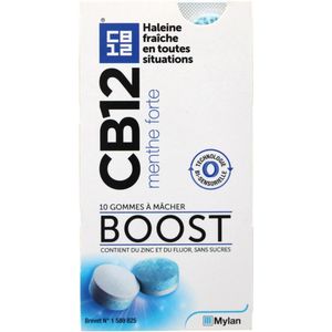 CB12 - Boost Sterke Munt - Kauwgoms - Suikervrij - 10 Stuks
