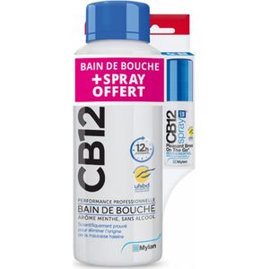 CB12 Mondwater 500 ml + Gratis 15 ml Munt Alcoholvrije Mondspray