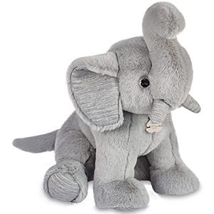 Histoire d'Ours - Pluche dier olifant – grijs – 45 cm – Preppy Chic – HO3146