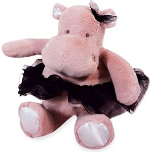Histoire d'Ours - Knuffeldier nijlpaard – nijlpaard tutu – roze – 22 cm – HIPPO – HO3172