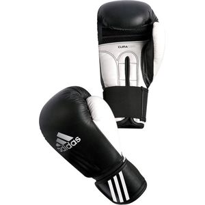 Adidas boxing performer training bokshandschoenen in de kleur zwart/wit.