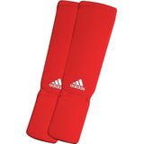 adidas elastische scheen/wreefbeschermers rood L