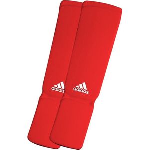 adidas elastische scheen/wreefbeschermers rood L