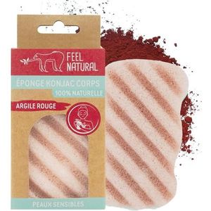 Konjac spons lichaam rode klei - Feel natural