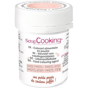 SCRAP COOKING Kunstmatig kleurpoeder, pastelroze, 5 g