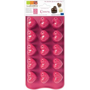ScrapCooking 6730 bakvorm voor chocolade, siliconen, 25 x 11 x 2,5 cm, roze