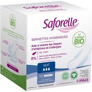 Maandverband - Nacht - Biologisch Katoen - Hypoallergeen - GOTS-gecertificeerd