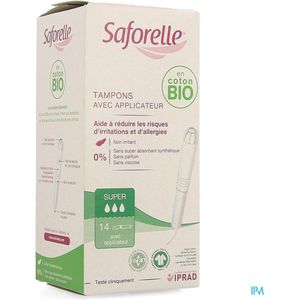 Saforelle - Coton Protect - Tampons - Inbrenghuls - Biologisch Katoen