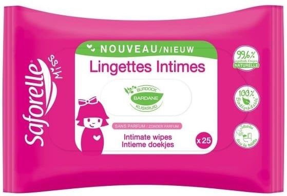 Saforelle - Miss Intieme Doekjes - Flushable 25 Stuks - Intieme Hygiëne