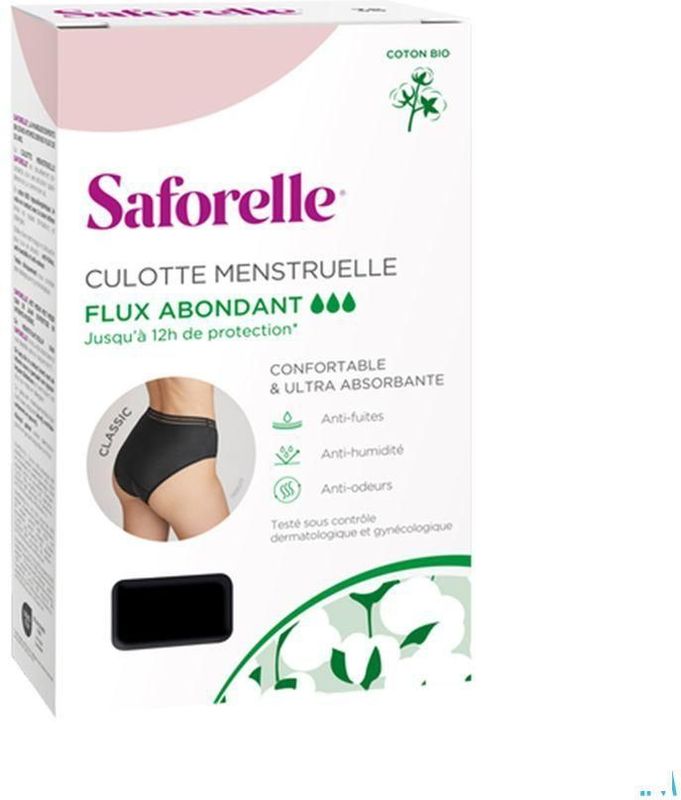 Saforelle - Menstruatie Slip - Hevige Vloed - Hypoallergeen - 1 Stuk