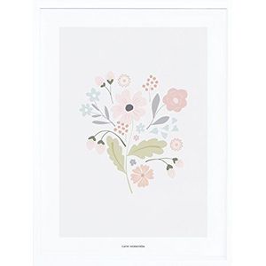 LILIPINSO P0258C poster en lijst, bloemen, papier, roze, 30 x 3 x 40 cm