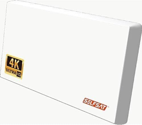 Selfsat - H22DQ+ - Platte Antenne - Wit - Verwisselbare Quattro LNB - 60 dB