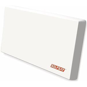 Selfsat H22D+ vlakke antenne met enkele LNB (Platte antenne, 34.50 dB, DVB-T / -T2), SAT Spiegels + SAT Antennes, Wit