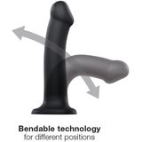 Strap-On-Me Semi-Realistische Dildo met zuignap - zwart - maat XL