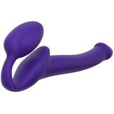 STRAP-ON-ME Strap-On Bendable Dubbele stimulatie, semi-realistische dildo, zonder harnas, vormgeheugen, ftalaatvrije siliconen, hypoallergeen, maat S, paars