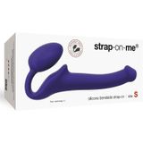 STRAP-ON-ME Strap-On Bendable Dubbele stimulatie, semi-realistische dildo, zonder harnas, vormgeheugen, ftalaatvrije siliconen, hypoallergeen, maat S, paars