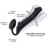 STRAP-ON-ME Strap-On Bendable – dubbele stimulatie – semi-realistische dildo – zonder harnas – vormgeheugen – ftalaatvrije silicone – hypoallergeen – maat XL – lila