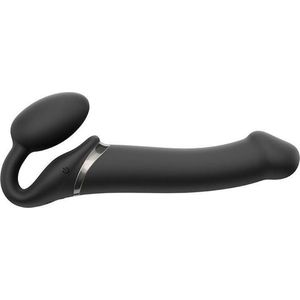 Strap-On-Me Strap On Me - Strapless Vibrerende Voorbind Dildo - Maat M - Zwart