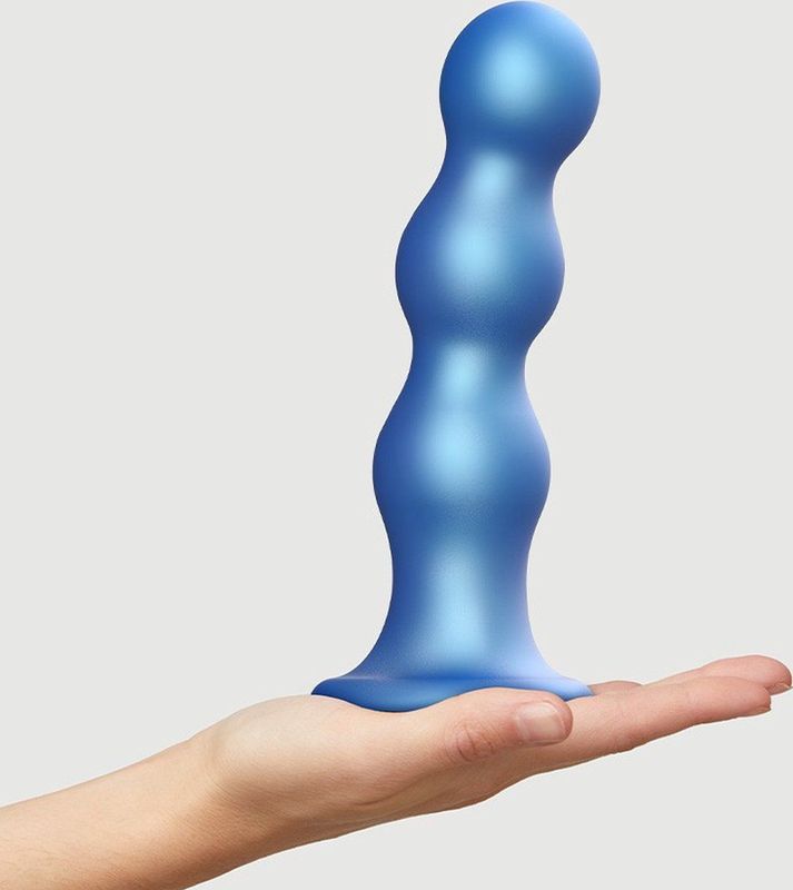 Strap-On-Me Dildo Plug Balls - metallic blauw - maat XXL