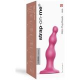 Strap-On-Me - Dildo Plug Beads Metallic Raspberry Pink S