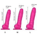 Strap-On-Me - Sliding Skin Realistic Dildo Fuchsia S