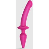 Strap-On-Me Semi-Realistische Switch Plug-In 2-in-1 Dildo & Buttplug - roze - maat L