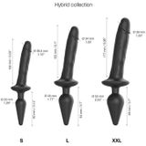 Strap-On-Me - Switch Plug-in Realistic Dildo Black XXL