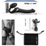 Strap-On-Me - Strap-on Multi Orgasm Remote Controlled 3 Motors Black XL