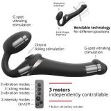 Strap-On-Me - Strap-on Multi Orgasm Remote Controlled 3 Motors Black XL