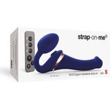 Strap-On-Me - Vibrerende Strapless Voorbinddildo Met Luchtdrukstimulatie - Paars - Maat L