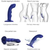 Strap-On-Me - Wave - Tapping Dildo - Met Tapping Functie - Blauw