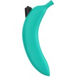Love to Love Oh Oui, brutale bananendesign dildo met Bullet vibrator (inclusief), stimulerende buiging, turquoise editie