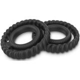 Dorcel Dual Ring Siliconen Rekbare Cockring - zwart