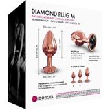 Dorcel Diamond Metalen Butt Plug - Rose Goud - maat M