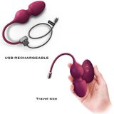 Dorcel Vibrerende Kegel Balls met afstandsbediening LOVE BALLS - plum