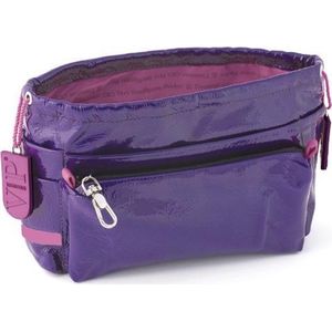 Tasorganizer rundleer - violet / prune