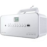 Muse M-28RDW - Draagbare Radio/CD/MP3-Speler - Wit - USB-Aansluiting