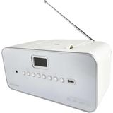 Muse M-28RDW - Draagbare radio/CD-/MP3-speler met USB, wit