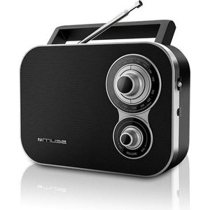 Muse - M-051R - Draagbare Radio - Zwart - FM en MW - AUX-ingang