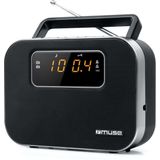 Muse - M-081R - Draagbare Radio - Zwart - 2-bands PLL - Alarmfunctie