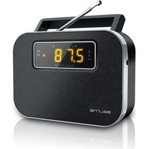 Muse - M-081R - Draagbare Radio - Zwart - 2-bands PLL - Alarmfunctie